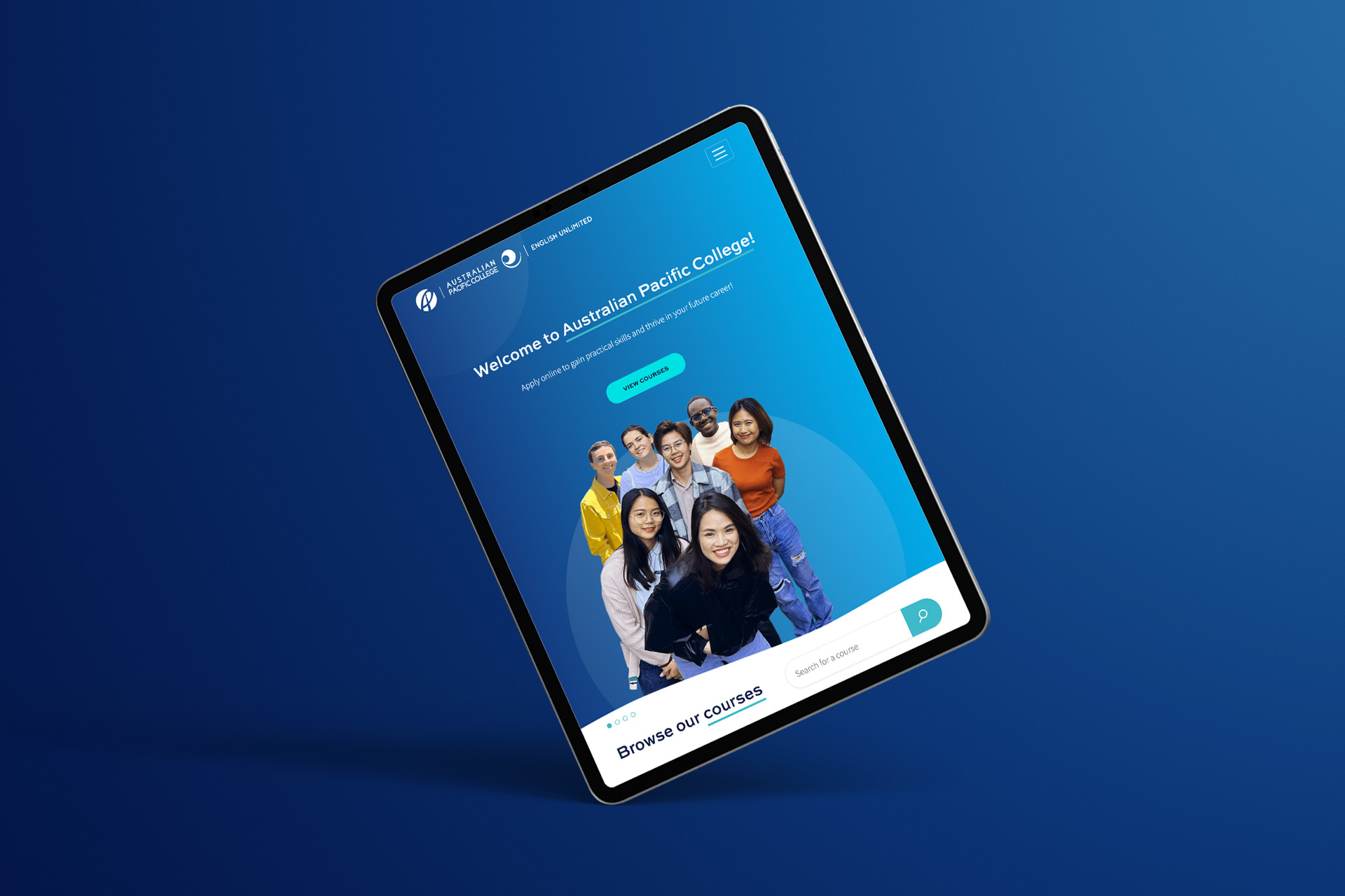 Education Industry Website Mockup