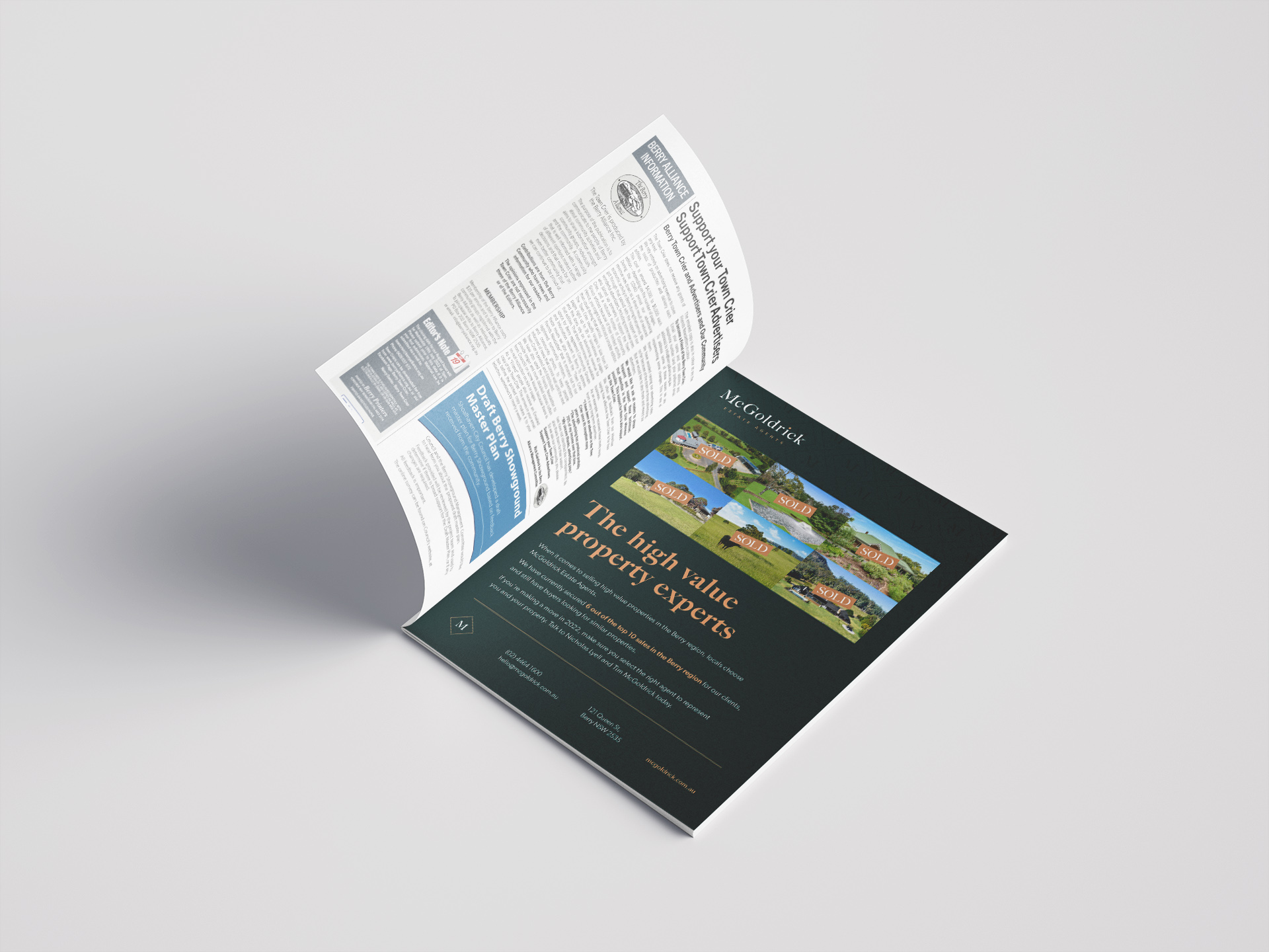 Realestate Industry Magazine Advertisement Mockup