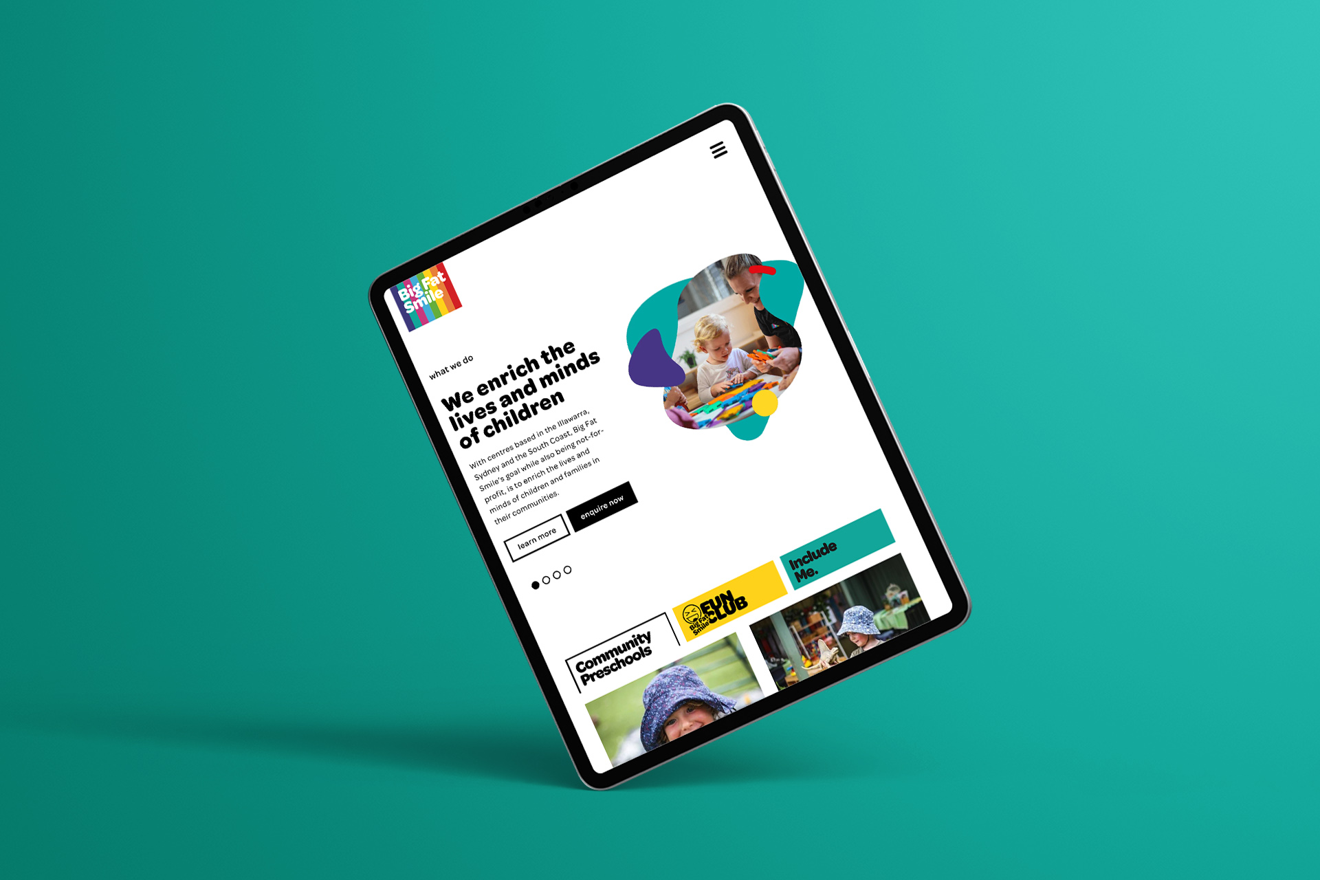 Education and Early Childhood Industry Website Design Mockup