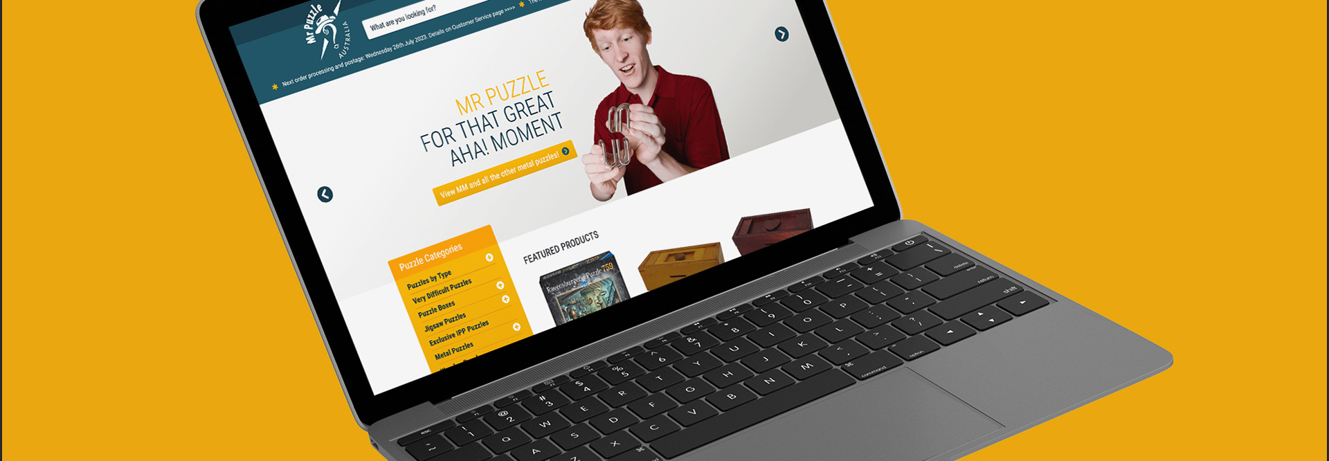 Retail Industry Website Design mockup