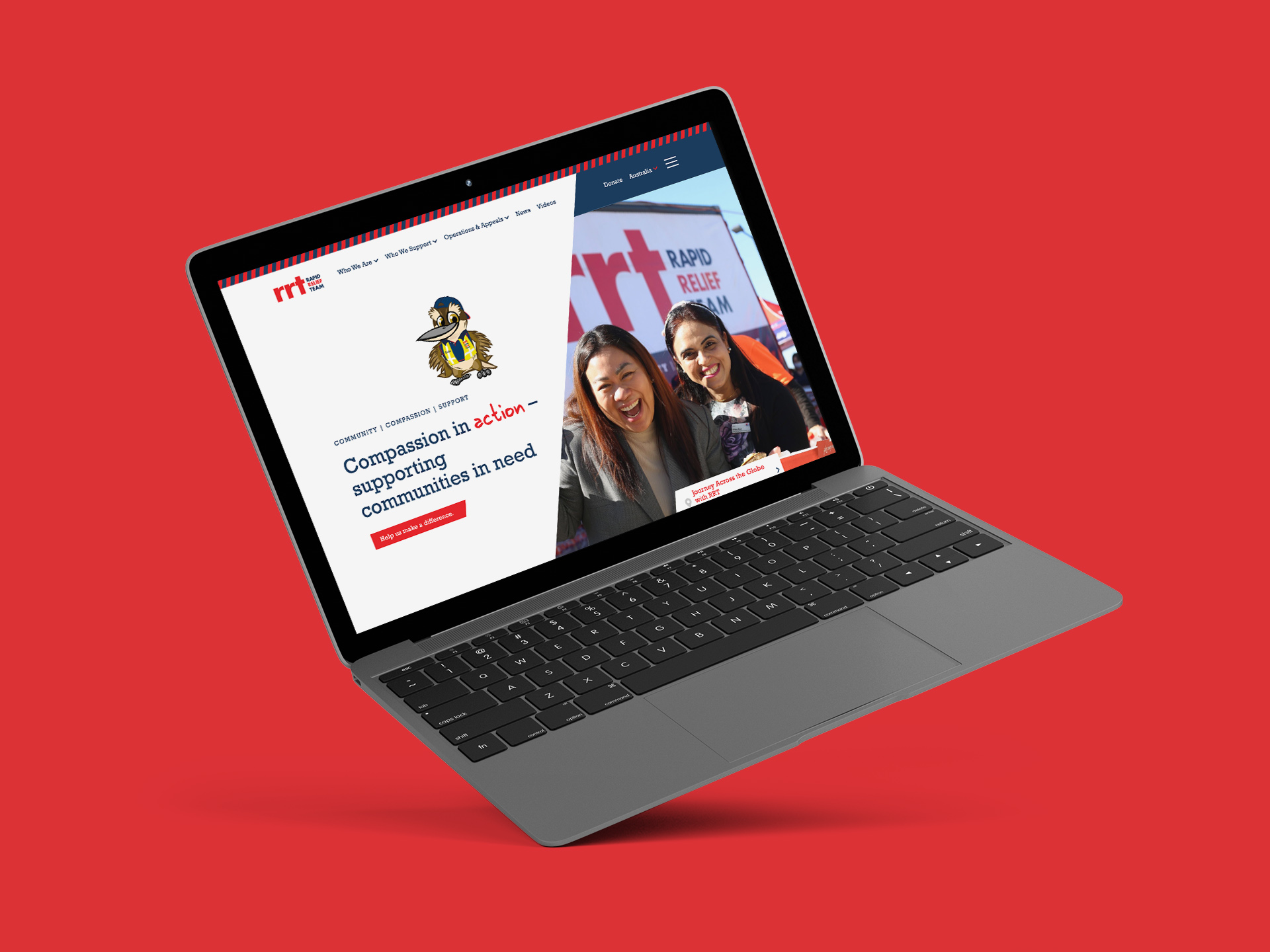 Community Services Industry Website Mockup