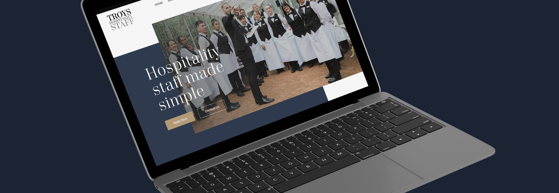 Hospitality Industry Website mockup