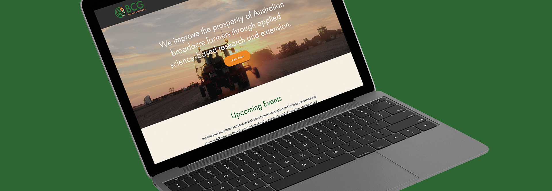 Agriculture & Turf Industry Website mockup