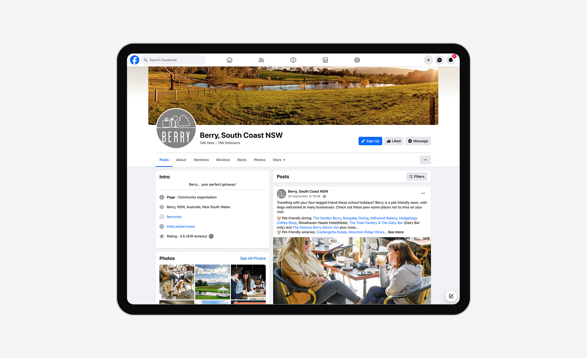 Community and non for profit Organisation Facebook Page