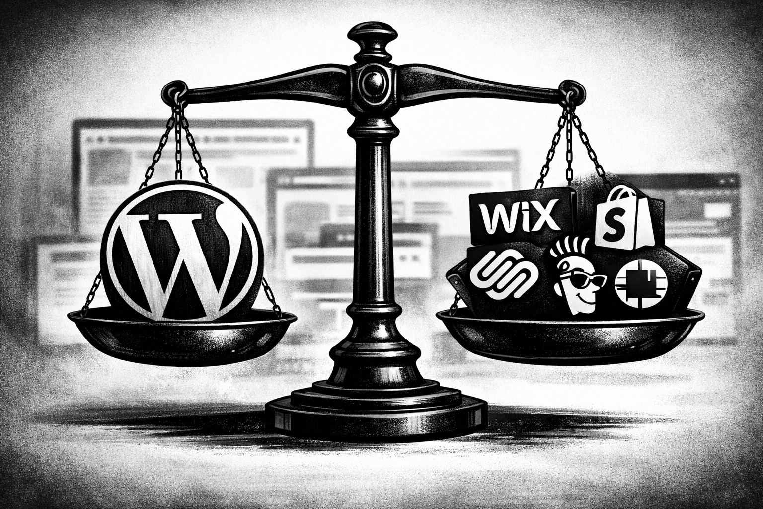 Wordpress weighed against Squarespace, Shopify, Wix and other CMS options